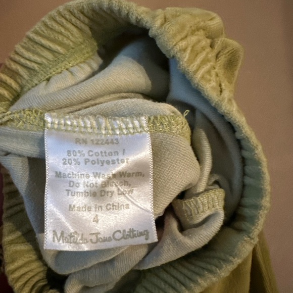 Velvet Matilda Jane pants with ruffles size 4 - Picture 2 of 2